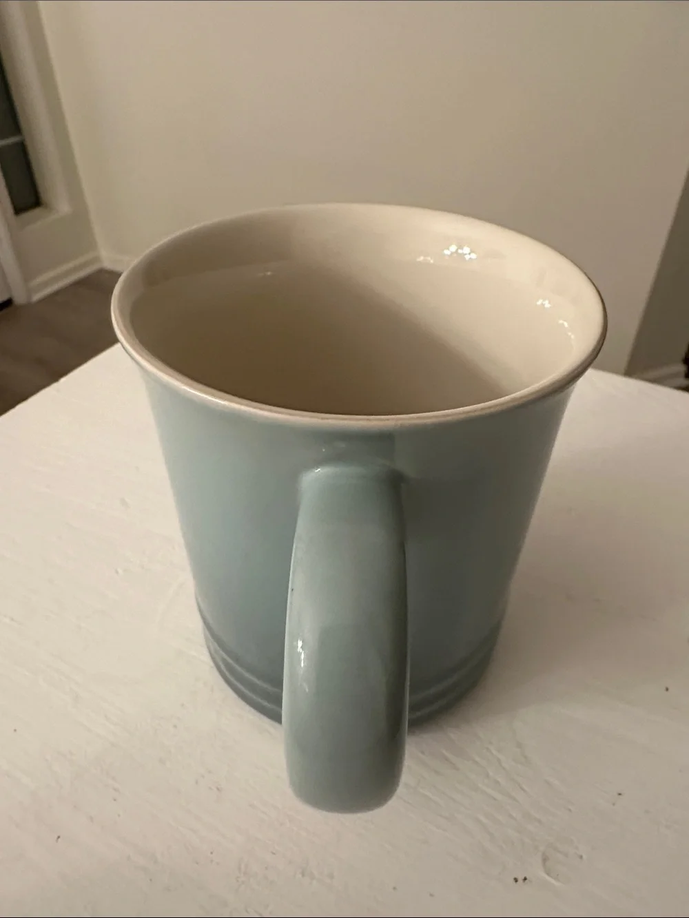 Le Creuset Vancouver Mug in the color Sea Salt. 14 oz